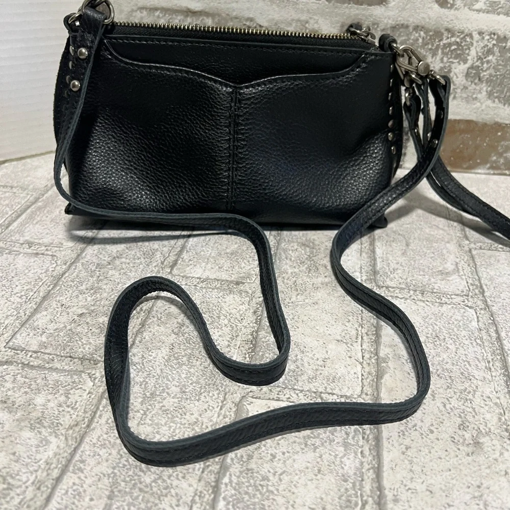 The Sak Black Pebbled Leather Crossbody Bag